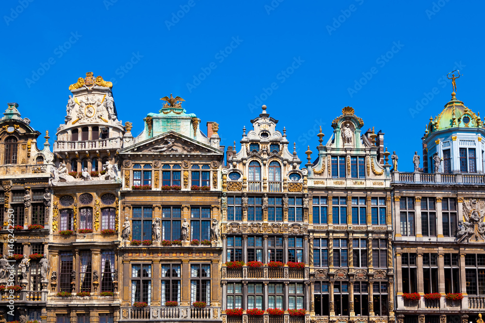 Obraz na płótnie Houses on Grand Place, Brussels, Belgium w salonie