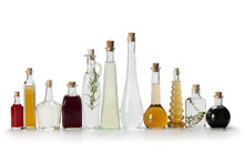 Row Of Bottles With Vinegar