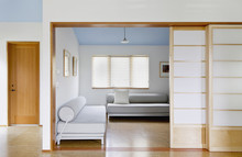 Sliding Pocket Doors To Modern Living Room
