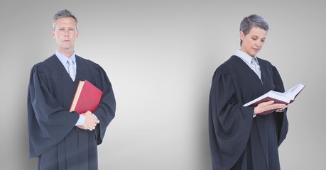 Sticker - Judges holding books in front of grey wall