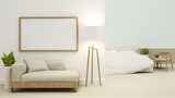 Fototapeta Mapy - Bedroom space in home -3D Rendering