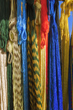 Fototapeta  - Colorful hand-made hammocks at the artisanal market.