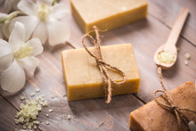 Handmade Soap With White Orchid. Spa Products.