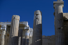 Akropolis, Grekland, Aten, Pelare, Antik