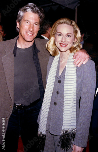 Richard Gere And Co Star Laura Linney Pose At The Premiere Of