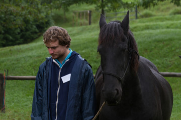 horse and boy