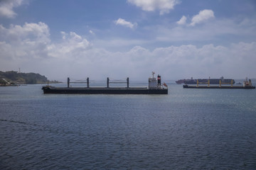 Wall Mural - Boats awaiting Panama Canal entry on Lake Gatun