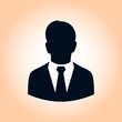 © Archimicrostock - User icon of man in business suit. Flat design style.