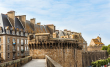 City Wall Houses Of St. Malo Brittany, France