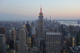 Fototapeta Nowy Jork - View at Empire State Building at dawn from Rockefeller