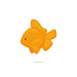 Cartoon goldfish vector illustration