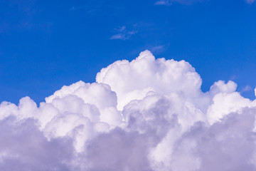 White cloud on blue sky.