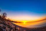 Fototapeta Mapy - Sunrise at Humber Bay Park, Toronto, Ontario, Canada