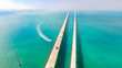 Seven Miles bridge. Florida Keys. Aerial photo