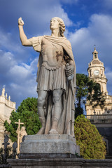 Poster - Sculpture in front of Saint Agatha Cathedral in Catania, Sicily Island of Italy