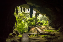 Cave Entrance In Niah National Park, Niah Cave In Sarawak Malaysia