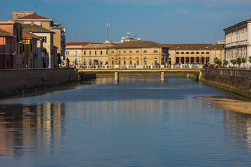 Canvas Print - Fiume Misa nel centro storico di Senigallia, Marche