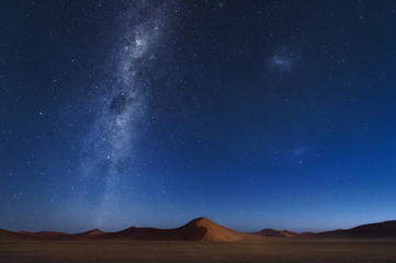 Wall Mural - star at namib desert sand dunes