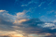 © Suriya - Sunset with partly cloudy sky. Dramatic sky