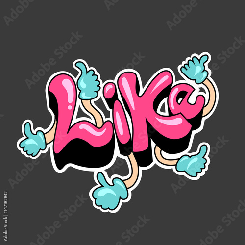 Like in Graffiti style painting vector