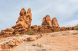 © Andriy Blokhin - Tall red balancing rocks in Arches National Park in canyons
