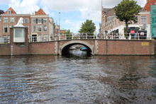 Typical Dutch City With Canal