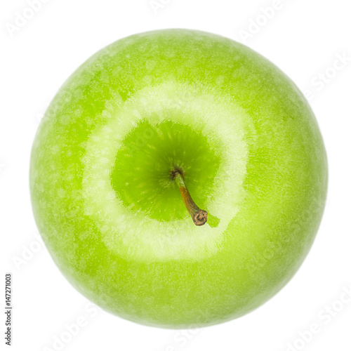 Plakat Jabłko  zielone-jablko-soczyste-blyszczace-na-bialym-tle-na-bialym-tle-wysokiej-jakosci-zdjecie-z-przycinaniem-pa
