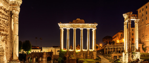 Wall Mural - Temple of Saturn in Roman Forum - Rome