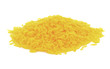 yellow rice on a white background