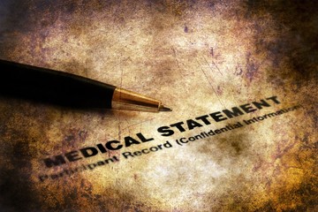 Sticker - Medical statement grunge concept