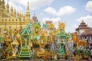 Wall Mural - LAOS VIENTIANE PHA THAT LUANG FESTIVAL