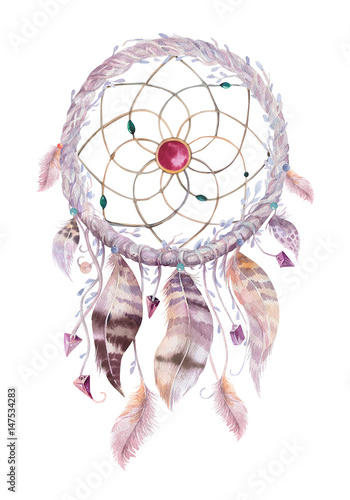 ilustracja-w-stylu-boho-ozdoba-z-trzema-piorami