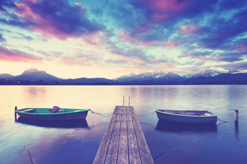 Naklejka na meble alte Holzboote am Steg