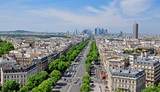 Fototapeta Paryż - Top view of Champs-Élysées, Paris, France