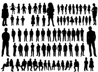 Wall Mural - illustration, flat people, collection, girls men,