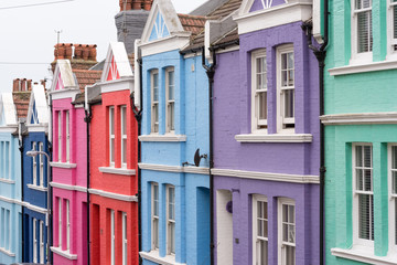 Maisons colorés dans Blaker Street à Brighton
