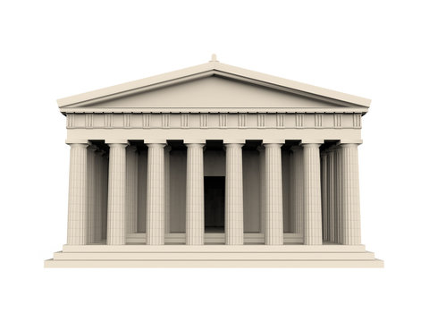 greek temple isolated