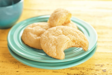 Sticker - Tasty sugar cookies on plate