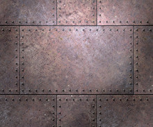 Metal Texture With Rivets Background