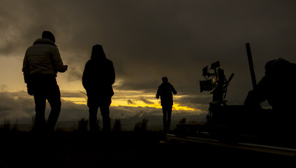 Sunset camera crew