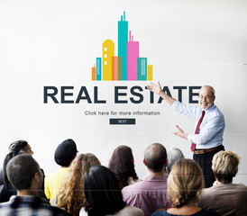 Poster - real estate property working concept