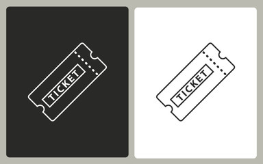 Wall Mural - Ticket - vector icon.