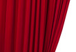 Large picture of red curtains isolated on the white background