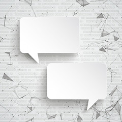 Wall Mural - 2 rectangle speech bubbles network data