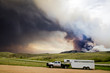 Wildfire Smoke Plume Horse Trailer