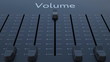 Sliding fader with volume inscription. Conceptual 3D rendering