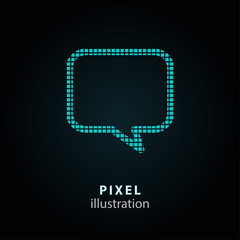 Wall Mural - Communication bubble - pixel illustration.