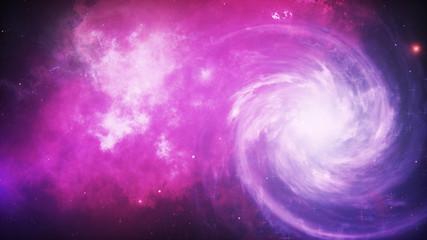 Wall Mural - spiral galaxy, 3d illustration of deep space object.