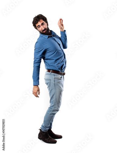 Young Cool Man Full Body Scared Pose Buy This Stock Photo And Explore Similar Images At Adobe Stock Adobe Stock