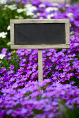 Canvas Print - Schild mit Blumen